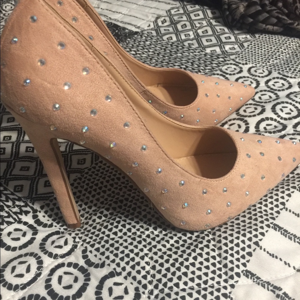 Light Pink 4” Heel Bling dress shoes